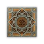 Om Mandala Wooden Wall Art