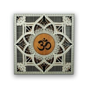 Om Mandala Wooden Wall Art