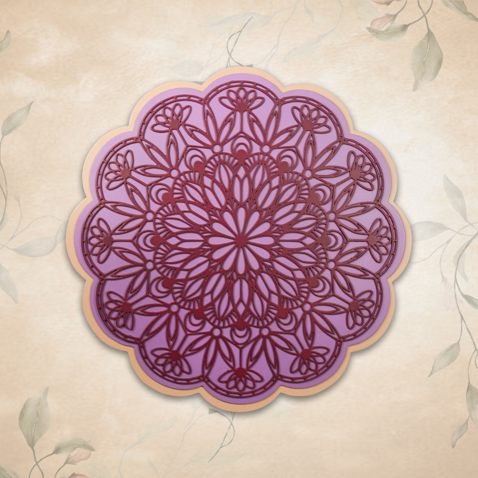 Ornate Floral Mandala Decorative Wall Panel