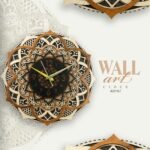 Ornate Mandala Wooden Wall Clock