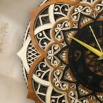 Ornate Mandala Wooden Wall Clock