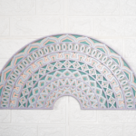 Pastel Geometric Mandala Half-Moon Wall Décor
