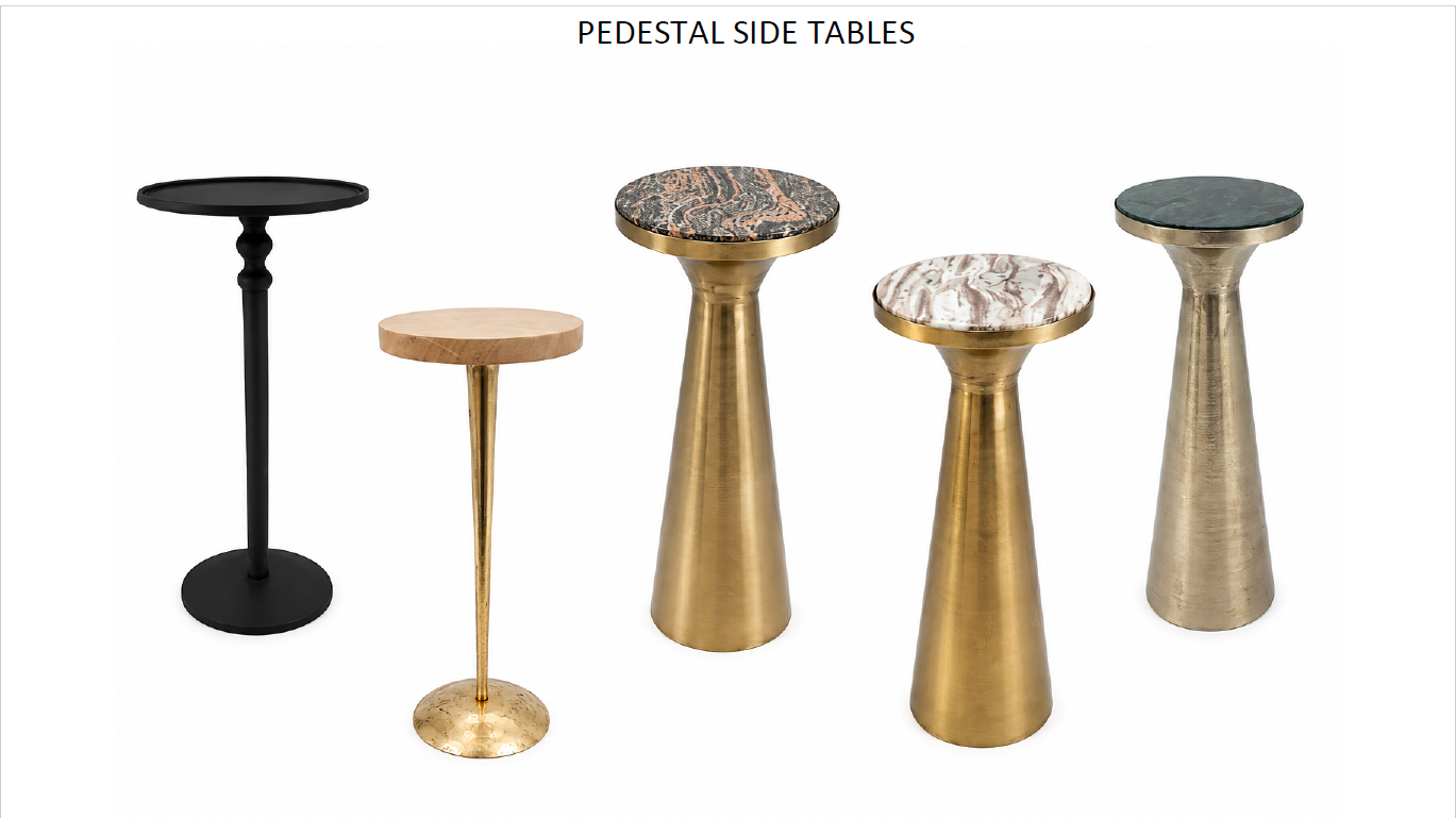 Pedestal Side Tables