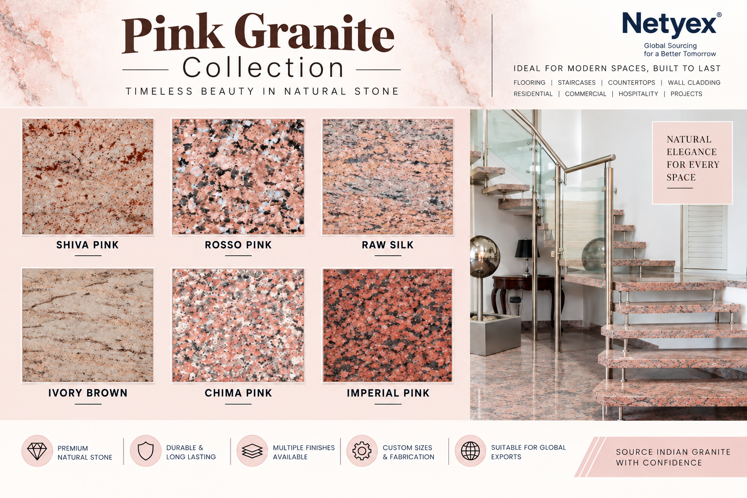 Pink Granite – Premium Indian Pink Granite Slabs, Tiles & Custom Cut-to-Size