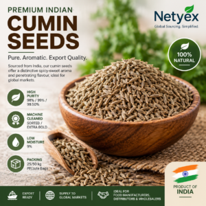 Premium Indian Cumin Seeds – Machine Cleaned & Sorted