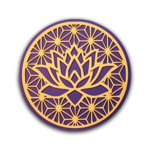 Purple & Gold Lotus Geometric Decorative Wall Panel
