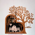 Romantic Tree Couple Wooden Wall Décor