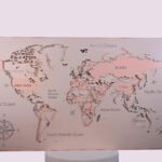 Rose Gold World Map Wall Décor