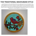 Traditional Madhubani Bird Hand-Painted Wall Art