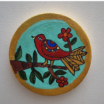 Traditional Madhubani Bird Hand-Painted Wall Art
