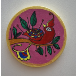Traditional Madhubani Style Hand-Painted Bird Wall Decor