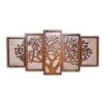 Tree of Life 5-Piece Wooden Wall Art