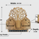 Tree of Life Wooden Key Holder & Phone Organizer