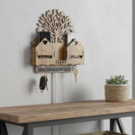 Tree of Life Wooden Key Holder & Phone Organizer