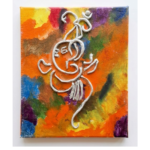 Vibrant 3D Relief Ganesha Painting
