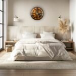 Vintage Industrial Gear Wall Clock – Wooden Finish