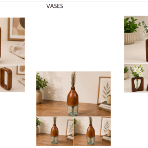 Wooden Decorative Vases