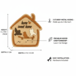 Wooden “Home Sweet Home” Bird Wall Key Holder