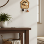 Wooden “Home Sweet Home” Bird Wall Key Holder