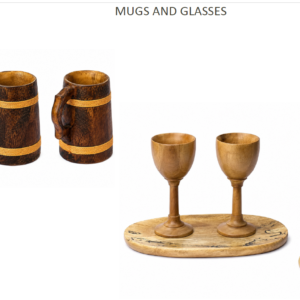 Wooden Mugs & Goblet Sets