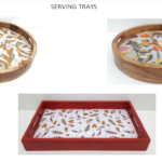 Wooden Serving Trays & Bowls with Trays