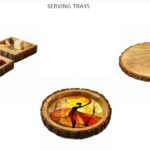 Wooden Serving Trays & Bowls with Trays