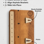 Wooden Wall-Mounted Entryway Organizer with Shelf & Key Hooks