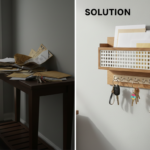 Wooden Wall-Mounted Mail & Key Organizer