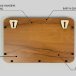 Wooden Wall-Mounted Organizer with Shelves & Hooks