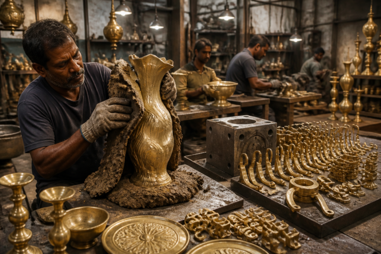 Moradabad Metalware Export Guide: Evaluating Sand Cast vs. Die Cast Brass for Premium Decor