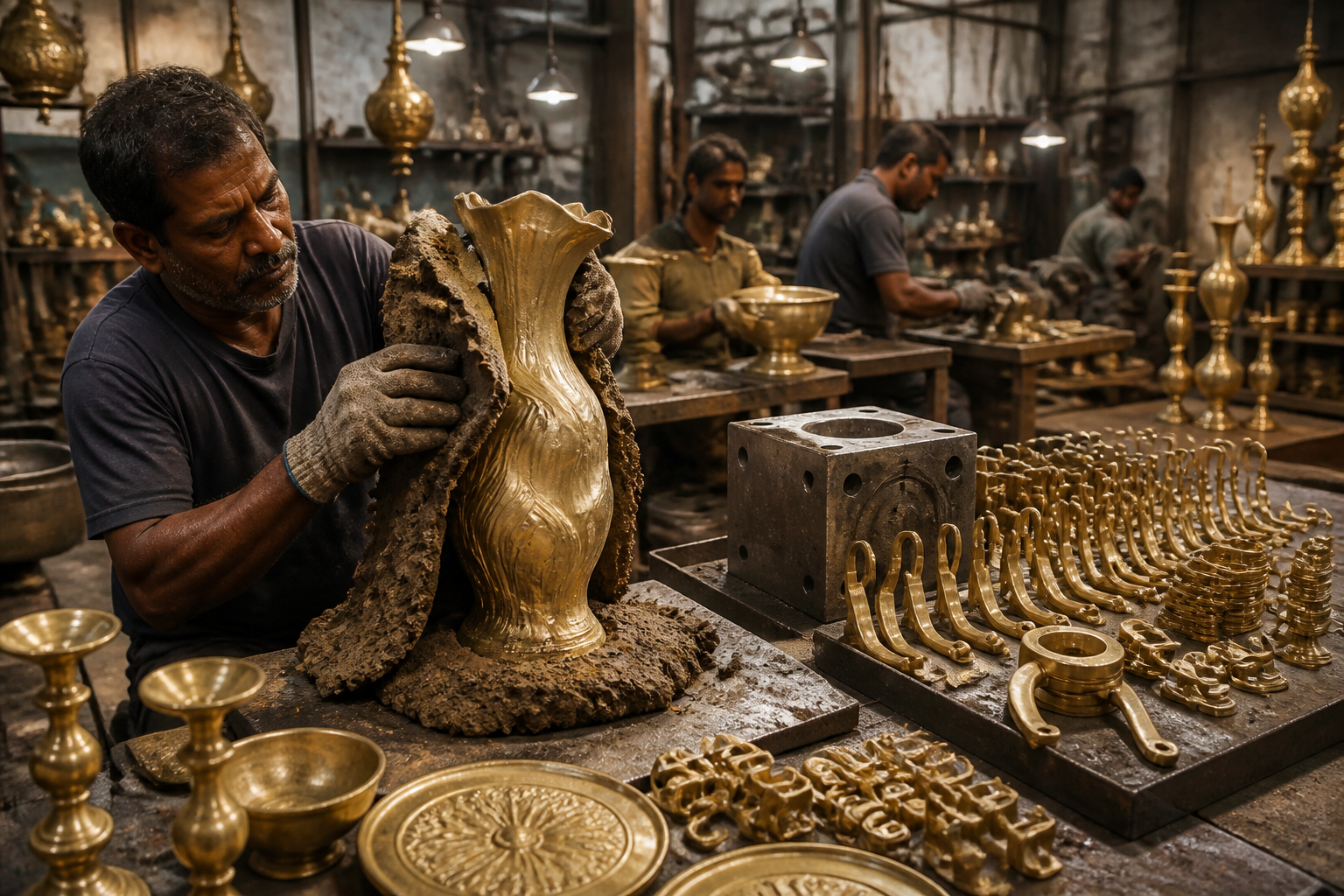 Moradabad Metalware Export Guide: Evaluating Sand Cast vs. Die Cast Brass for Premium Decor