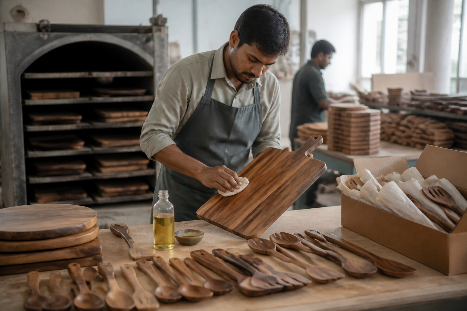 Sourcing Wooden Kitchen Utensils in Saharanpur: Moisture Control and Food-Safe Oil Finishes