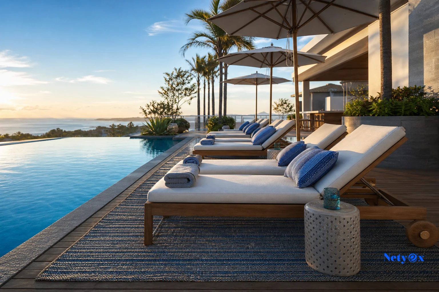 Bulk Outdoor Rugs for Hotel Poolside Areas