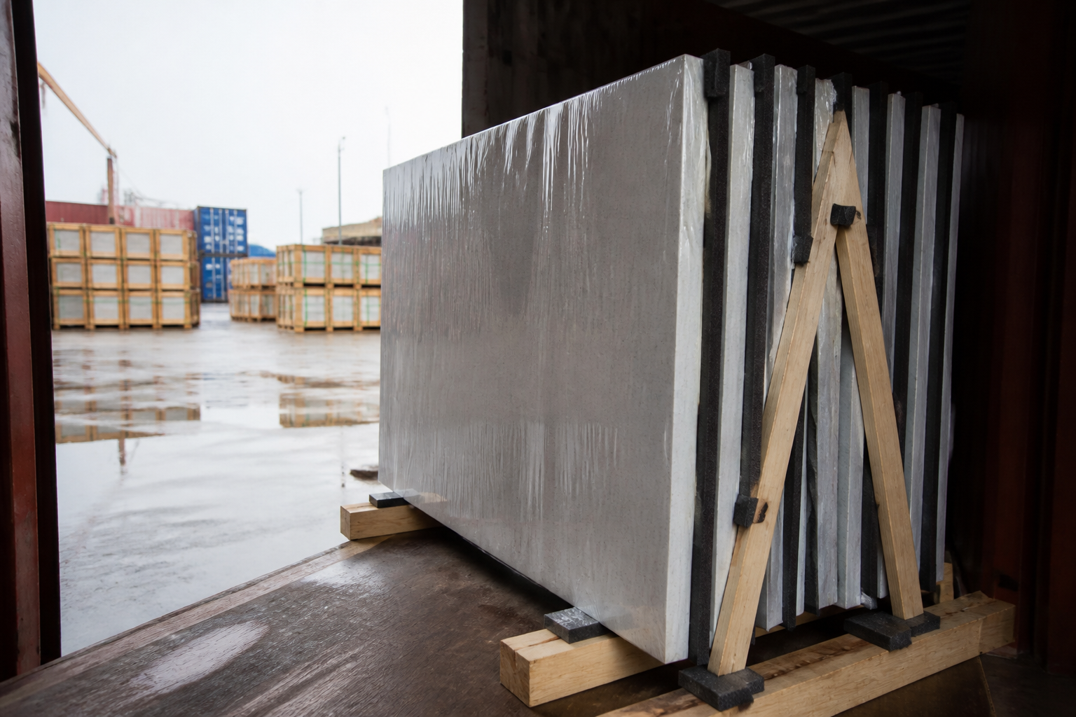 Preventing Slab Staining and Sticker Shadows During Ocean Transit: Packing Standards for Polished Indian Marble