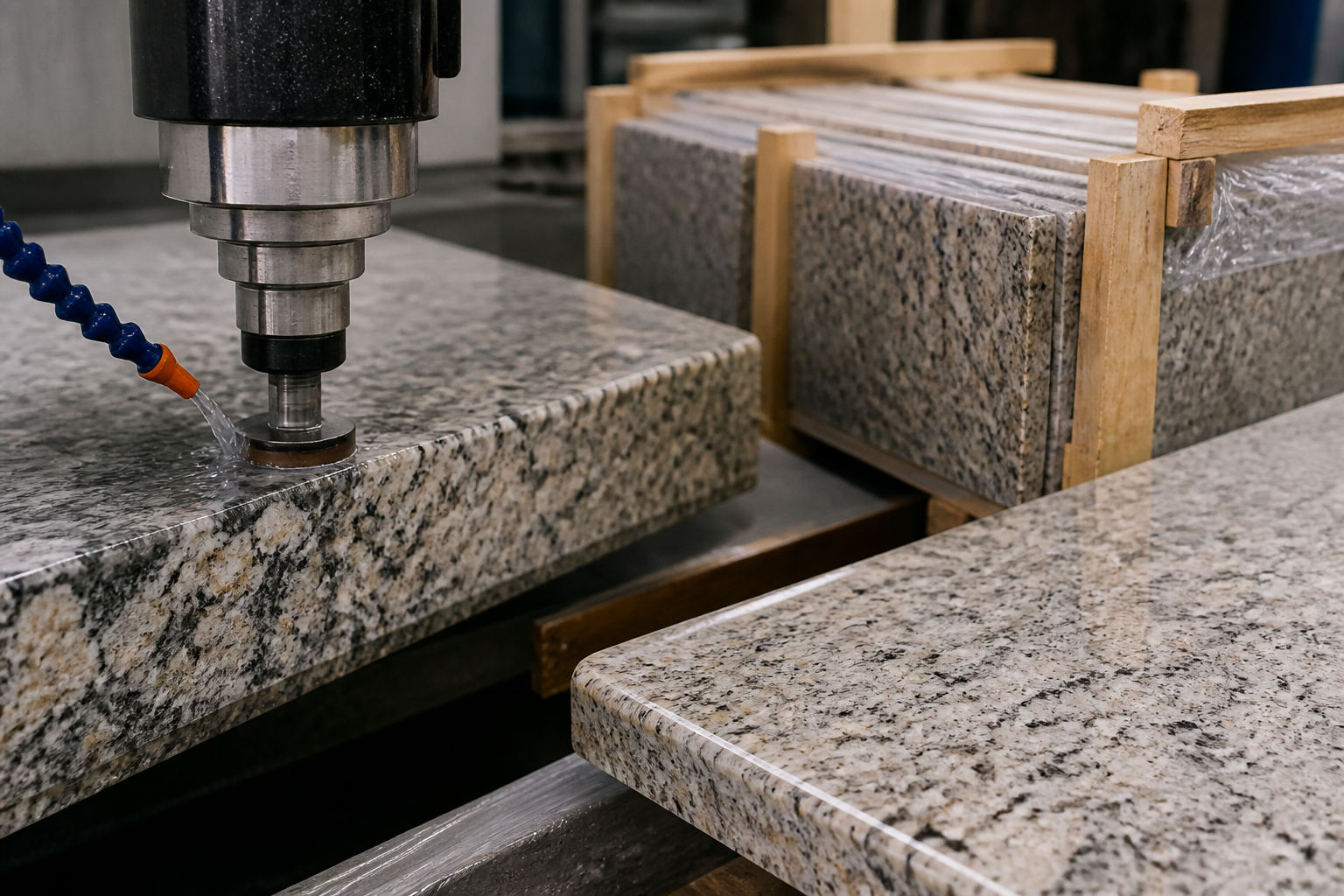 Preventing Edge Chipping on Coarse-Grained Granite: CNC Tooling and Bevel Selection