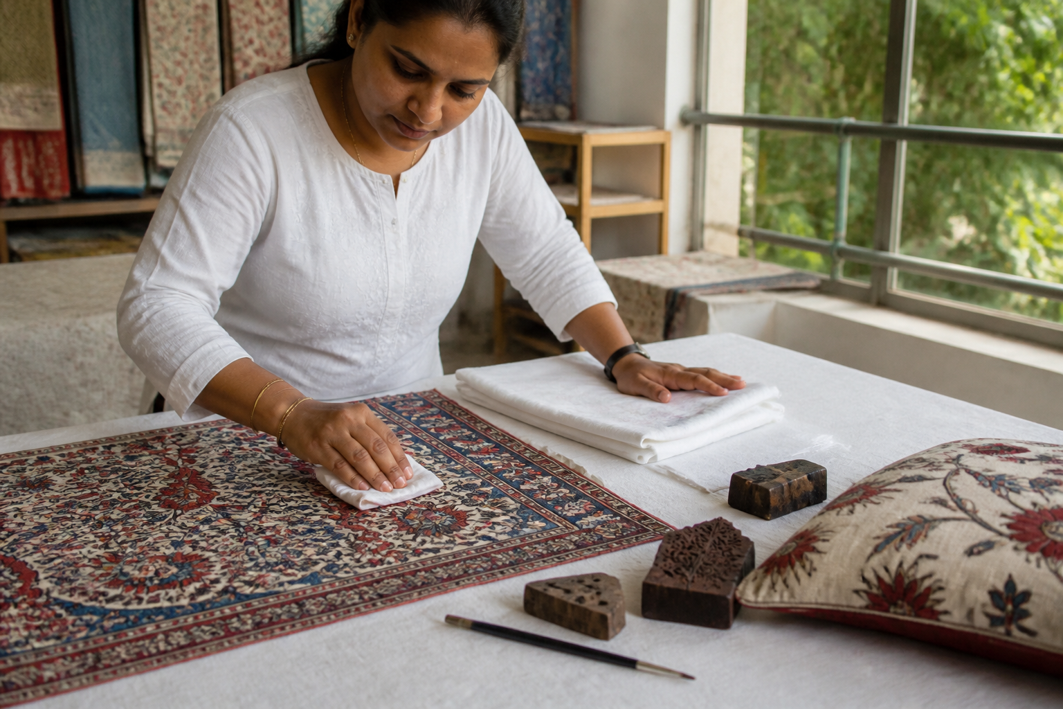 Dropshipping Hand-Printed Kalamkari Textiles: How Beginners Inspect Natural Dye Fixation and Colorfastness
