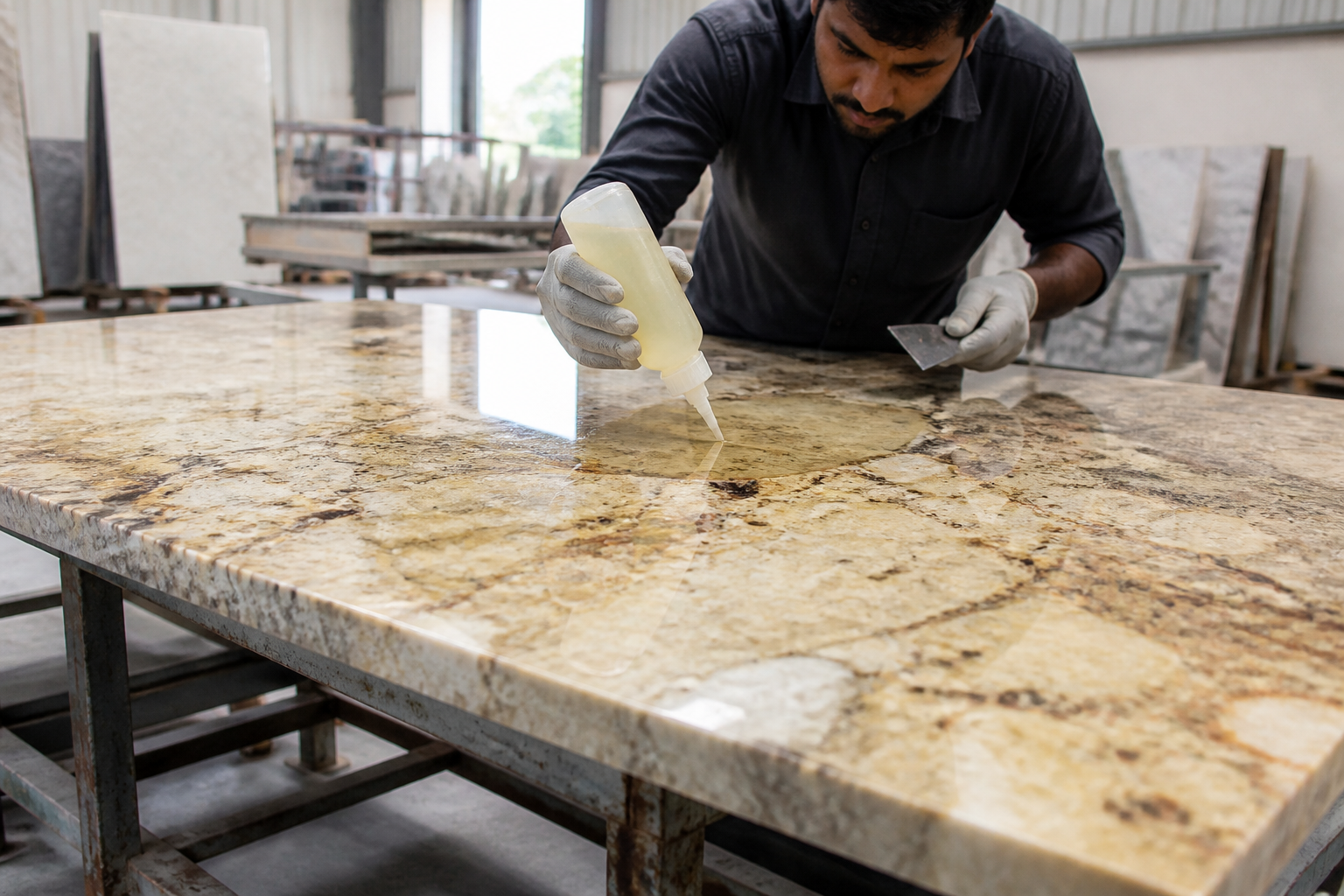 Vacuum Resin Impregnation in Brazilian Exotic Granites: Fixing Micro-Fissures Without Slab Discoloration