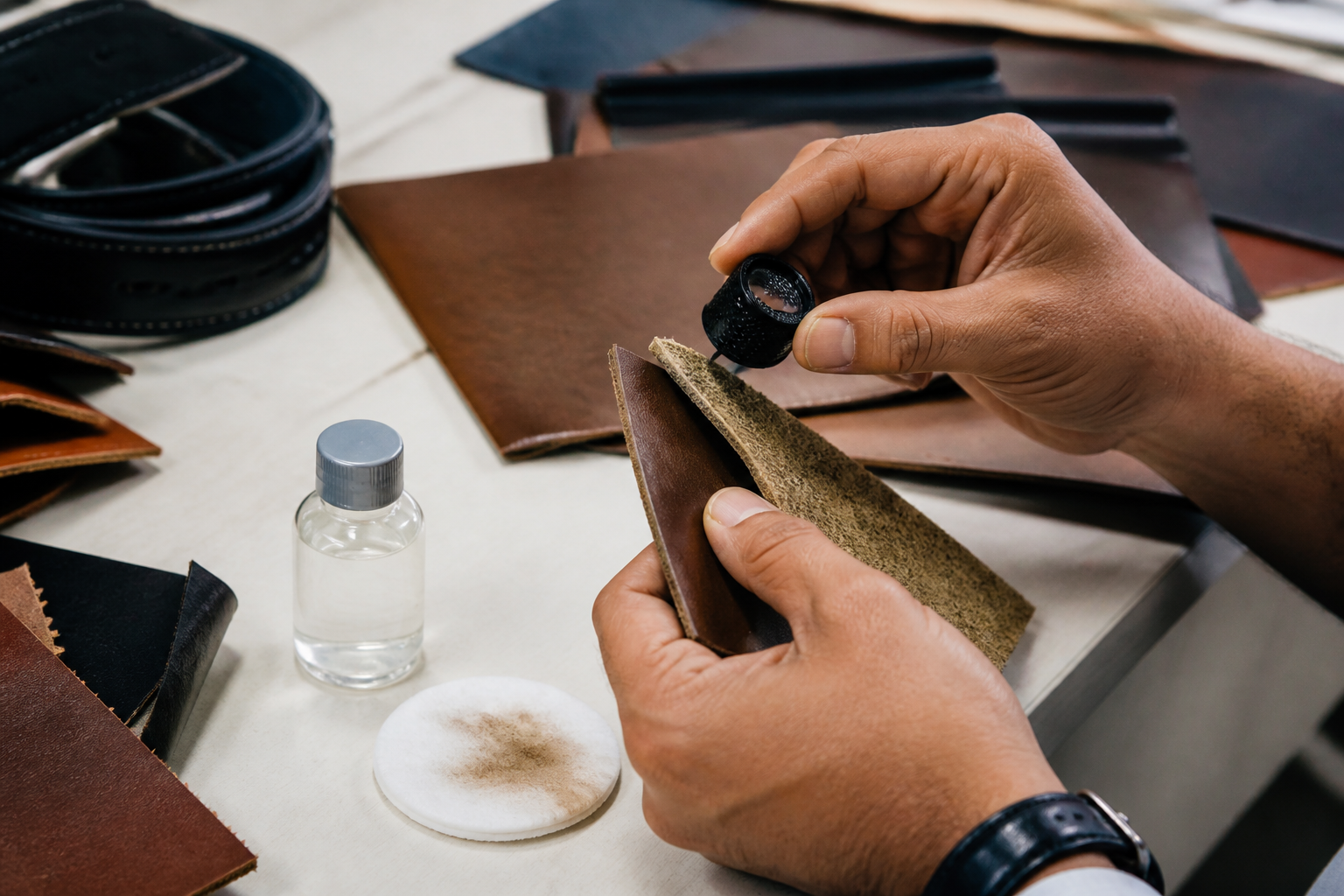 Detecting Split Leather Disguised as Top-Grain: Cross-Section and Acetone Tests for Leather Goods Importers