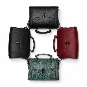 Embossed Leather Crossbody & Top-Handle Handbag