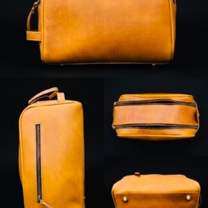 Premium Leather Toiletry & Travel Dopp Kit