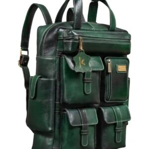 Premium Multi-Pocket Leather Backpack