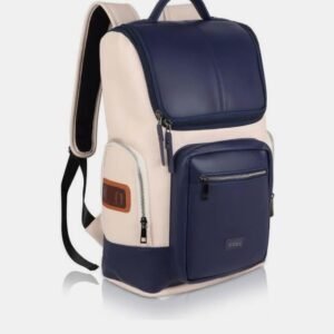 Premium Navy & Cream Laptop Backpack