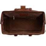 Vintage Brown Leather Travel Duffel Bag