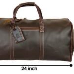 Vintage Leather Travel Duffle Bag