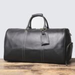 Vintage Leather Travel Duffle Bag