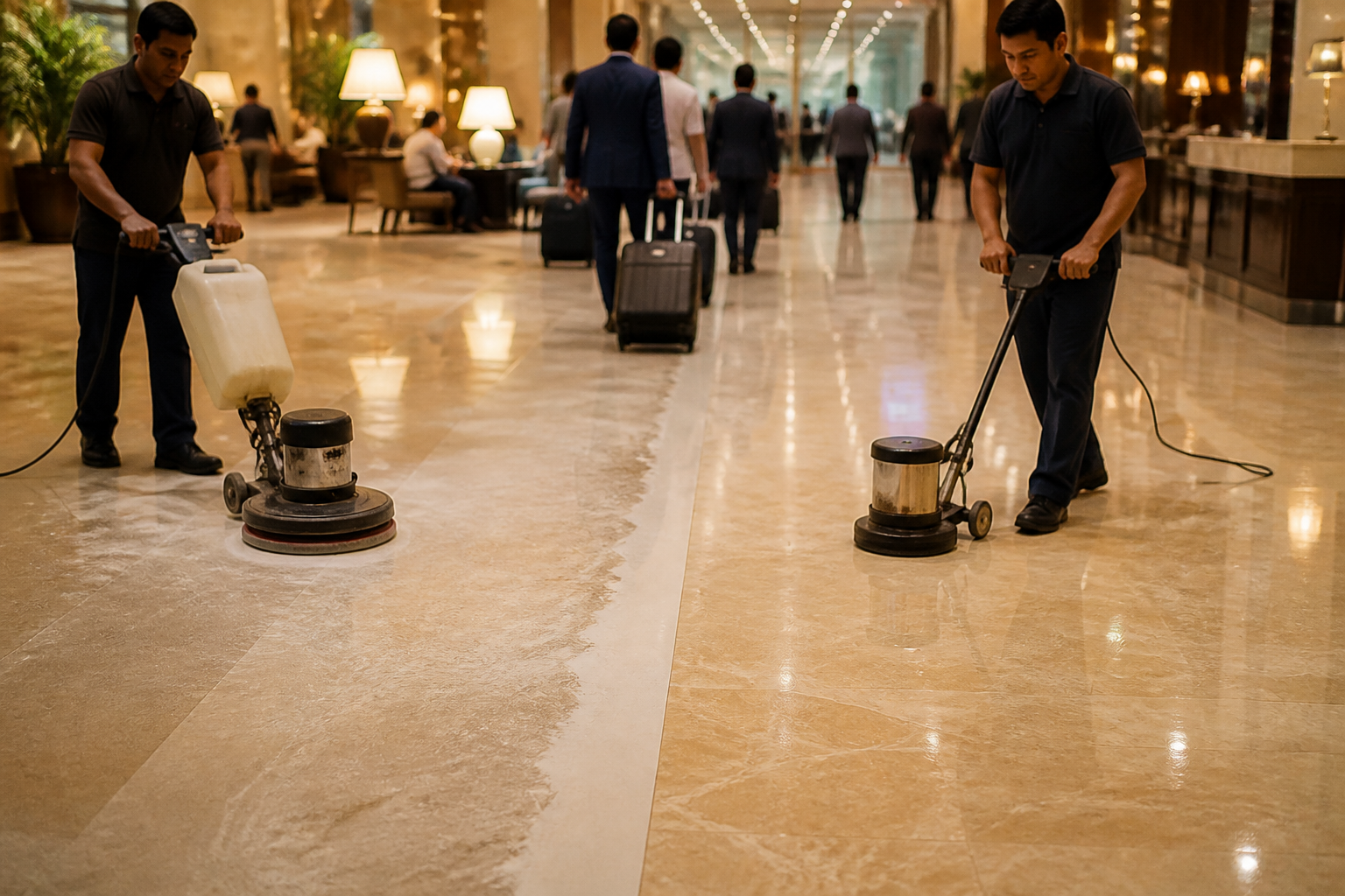 Diamond Pad Honing vs Chemical Crystallization: Restoring High-Traffic Calcite Marble Floors