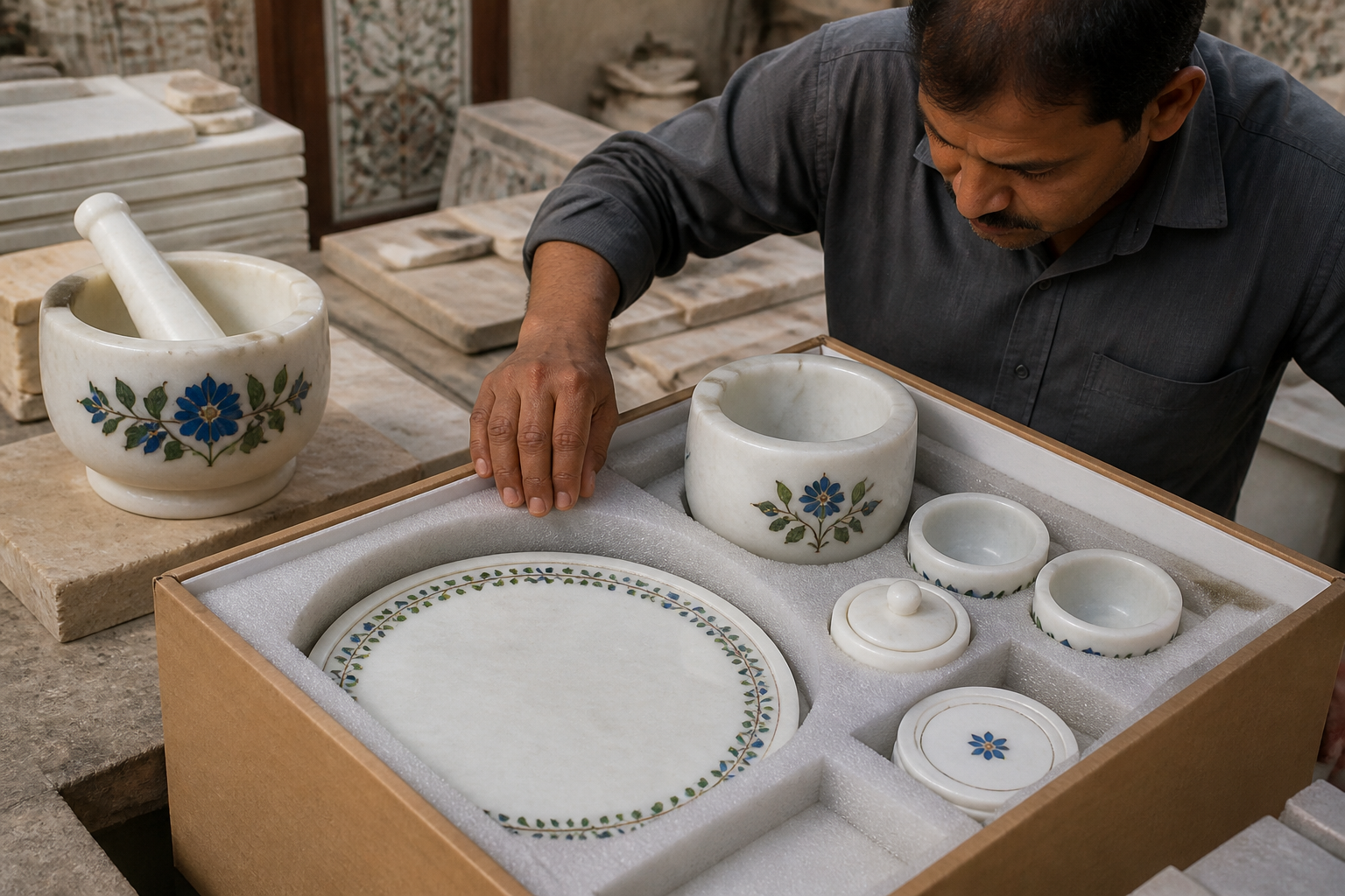Dropshipping Indian Marble Kitchenware: Sourcing Agra Crafts Without Cracking in Transit