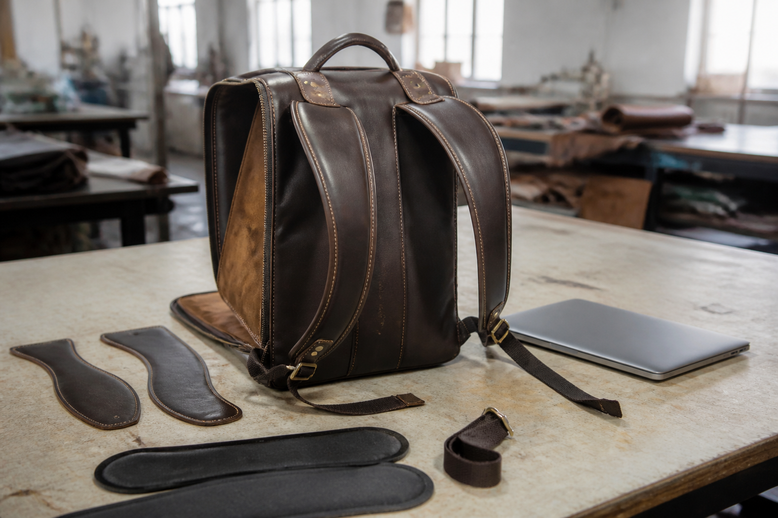 Sourcing Leather Laptop Backpacks: Specifying S-Curve Strap Geometry and Load-Bearing Bar-Tacks